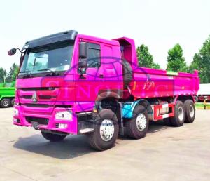 China Hydraulic 50 - 60 Ton Dump Truck , HOWO 8x4 Strengthened Quad Axle Dump Truck factory