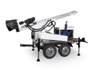 China Lightweight 200m 220mm Trailer Mounted Water Well Drilling Rig factory