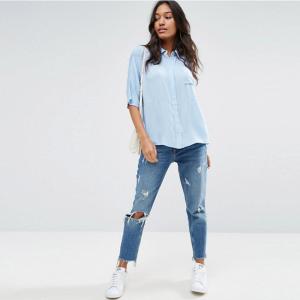 China 100% Viscose Women Blouse For Lady Clothing factory