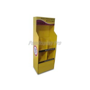 China Yellow Recyclable Cardboard Stand Up Display Personalized Lightduty Weight on sale