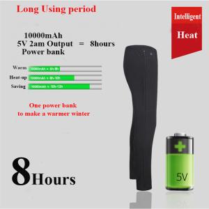 China Polyester Cotton Heated Underwear Pants Unisex Lithium Ion factory