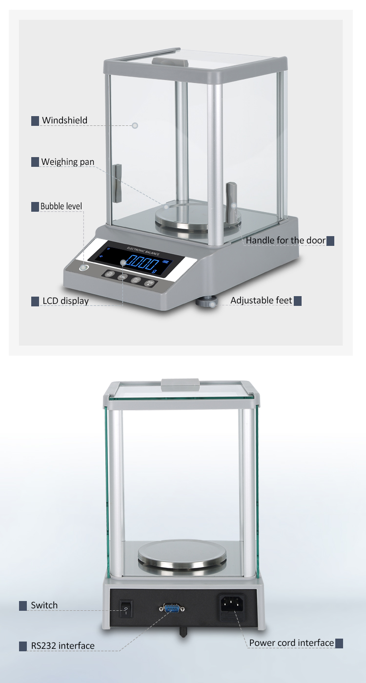 Ruijia Weighing MK6103C 610g 0.001g 1mg LCD Display Load Cell Sensor Analytical Precision Chinese Electronic Scale Balan