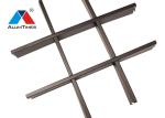 OEM Open Cell Aluminium Grid Ceiling 100×100 With Wood Grey Black Color