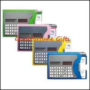 China promotional business card holder with calculator and pen for trade show giveaways factory