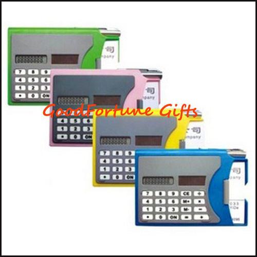 promotional business card holder with calculator and pen for trade show