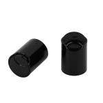 Black 24/415 Disc Top Caps Press Type PP Cosmetic Bottle Caps For Lotion