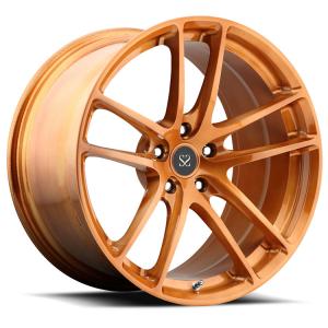 China 18 Inch 1 Piece Forged Aluminum Alloy For RS3 Wheels Orange Custom Luxury Rims factory