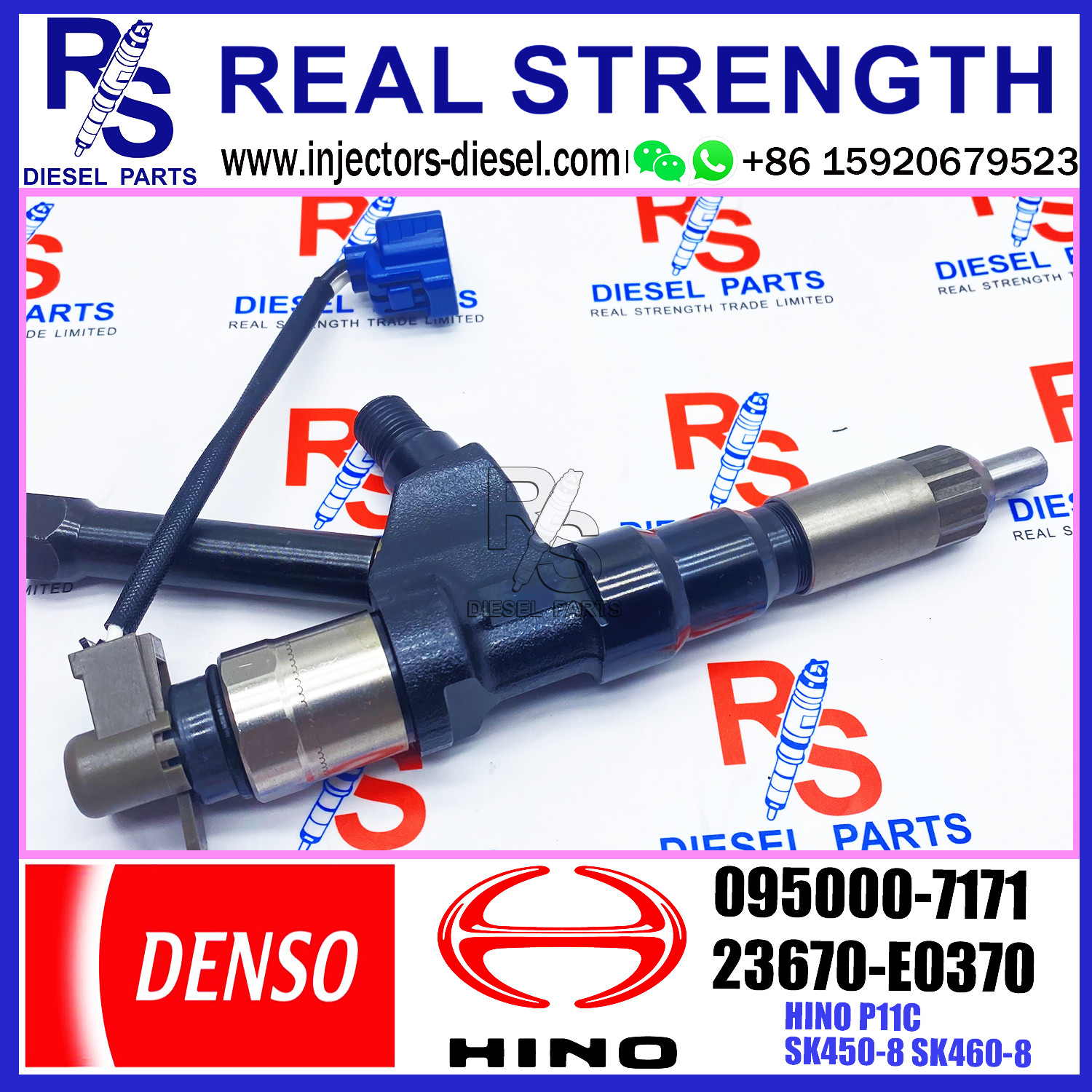 Fuel injector 095000-7170 095000-7171 095000-7172 for HINO P11C 23670-E0370