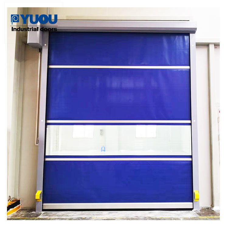 Automatic PVC Fabric Curtain Rolling Shutter Door Quick Opening