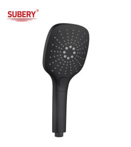 China Black Column Hand Held Showerheads ABS Plastic 3 Function factory