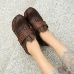 S106 Women's shoes autumn 2020 new hand-woven leather women's shoes convenient