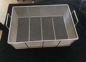 China Custom Made Stainless Steel Woven Mesh Hospital Sterile Appliance Storage Basket factory