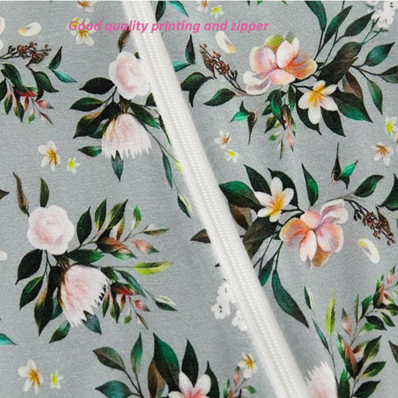 In Stock 2023 Bamboo Viscose Baby Sleep Rompers Organic Bamboo Baby Romper Newborn Reverse Zipper Jumpsuit Toddler Zip B