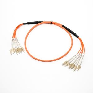 China OM3 6 Core Fiber Optic Patch Cord , Multi Mode Simplex LC LC Fiber Jumper 3.0mm factory