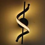 Aluminum Spiral Design LED Wall Lamp Modern 3000K / 6000K 2 Light Color Hotel