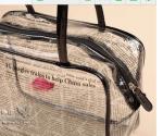 Customized Printing PVC Handbags , Fashion Plastic Ladies Handbags