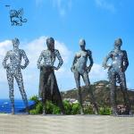Stainless Steel Giant Statue Abstract Art Women Sculpture Metal Hollow Outdoor