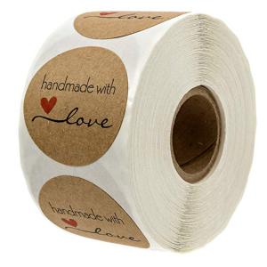 China Silk Screen Printing Kraft Paper Self Adhesive Sticky Labels factory