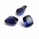 Unique Moissanite Synthetic Sapphire Stone Cushion Cut 34# Blue Corundum Loose