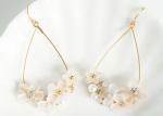 Ballet Lady Germany Resin Flowers Rhinestone Pearl Silver NCovered with 14K Gold