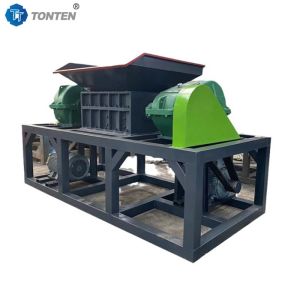 China Automatic Double Shaft Shredder Rubber Tire Film Machine Shredder Price on sale