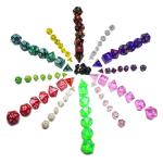 Candy color mini resin desktop game dice set