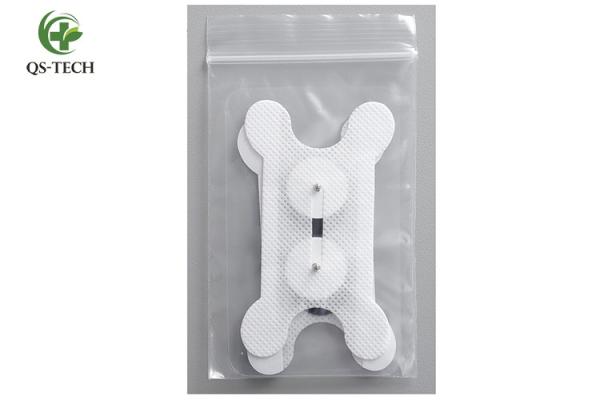Non-woven fabric material snap button electrode for swallowing treatment