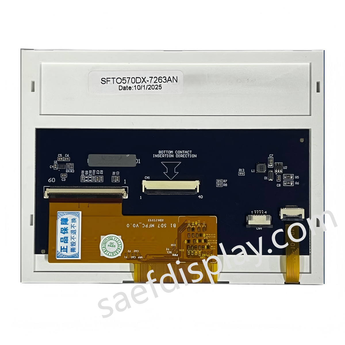 5.7-Inch TFT LCD Display With 640x480 Resolution And RGB Interface For Industrial Applications