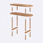 Console Sofa Solid Wood Nature Console Table for Bathroom Entrance Table Hallway
