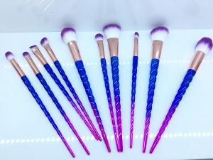 China Fashion Two Color Handle Cosmetic Makeup Brush Set 10 pieces full function factory
