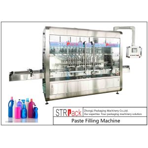 PLC Control Automatic Paste Filling Machine For 250ML-5L Liquid Soap / Lotion /