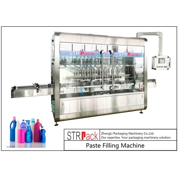 PLC Control Automatic Paste Filling Machine For 250ML-5L Liquid Soap / Lotion /