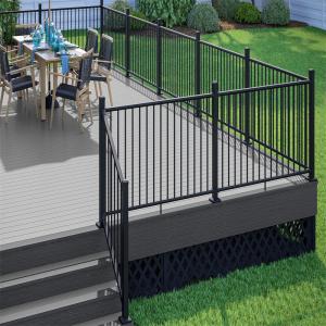 China Pre-Assembled Aluminum Railing Crossbar Railing Designs Luxury Villa factory