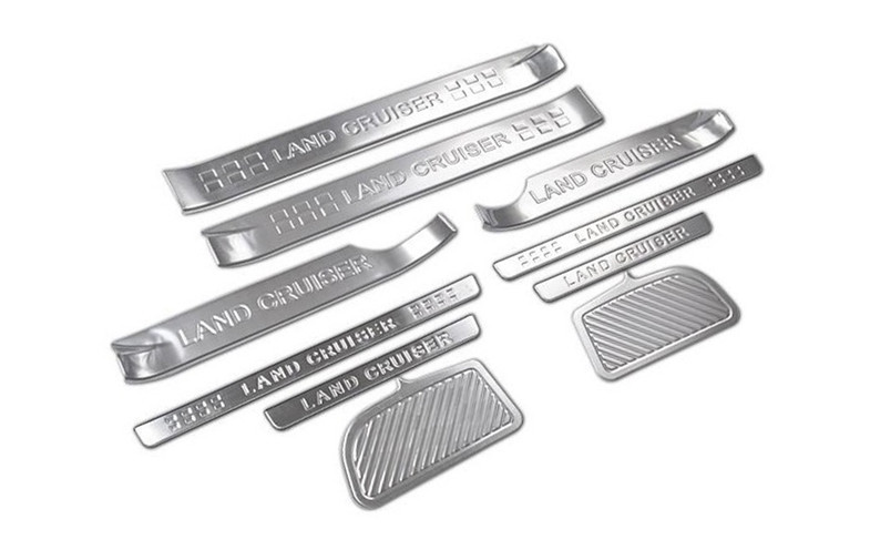 TOYOTA New Land Cruiser LC200 2015 2016 Stainless Steel Side Door Sill Scuff Plate