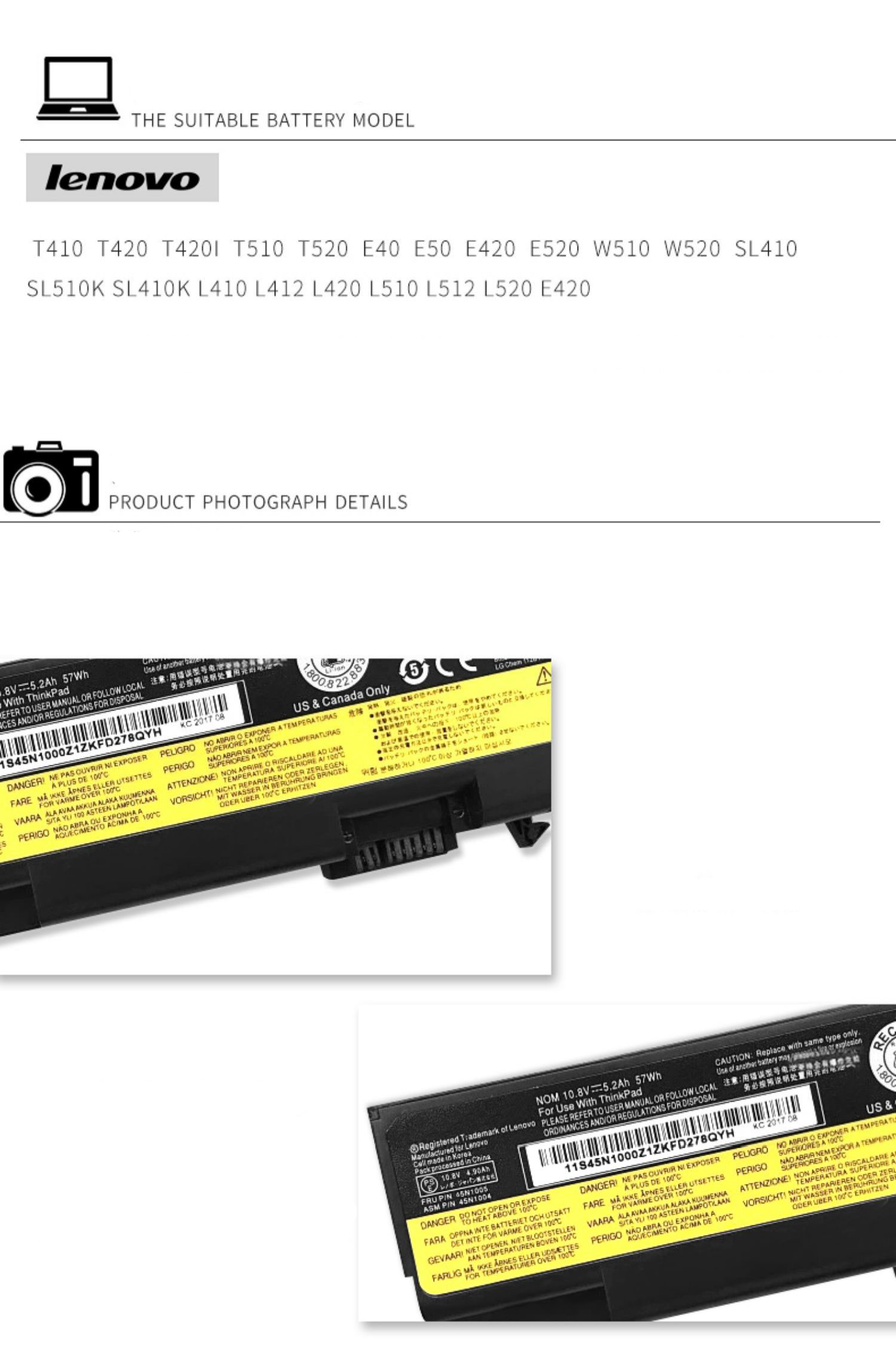 Factory OEM 0A36302 Laptop Battery for Lenovo ThinkPad T420 T420I T430 T410 L430 L530 T530 Series - 0A36302
