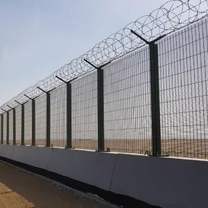 China Powder Coated 358 Anti Climb Fence Panels Black White factory