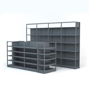 China Rustic Timber Display Shelves Dark Wood Display Shelves factory