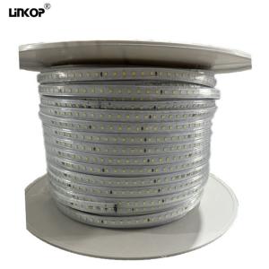 China 220v High Light Led Strip Lights 100m/Roll Single Color for Indoor/ Outdoor/ Hotel/ Shopping Mall Applications factory