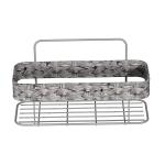 No Drilling Wall Mounted Bathroom Storage Rack WOVEN BASKET IRON WIRE Organizer