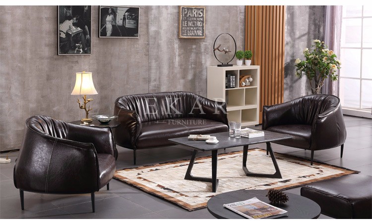 Upholstered Arm Stainless Steel Leg Leather Modern Leisure Chair ZZ-ZKB003
