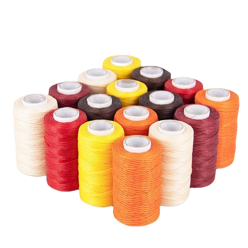 150D 1mm Yarn Count Polyester Waxed Thread Cord for DIY Crafts and Sewing Supplies