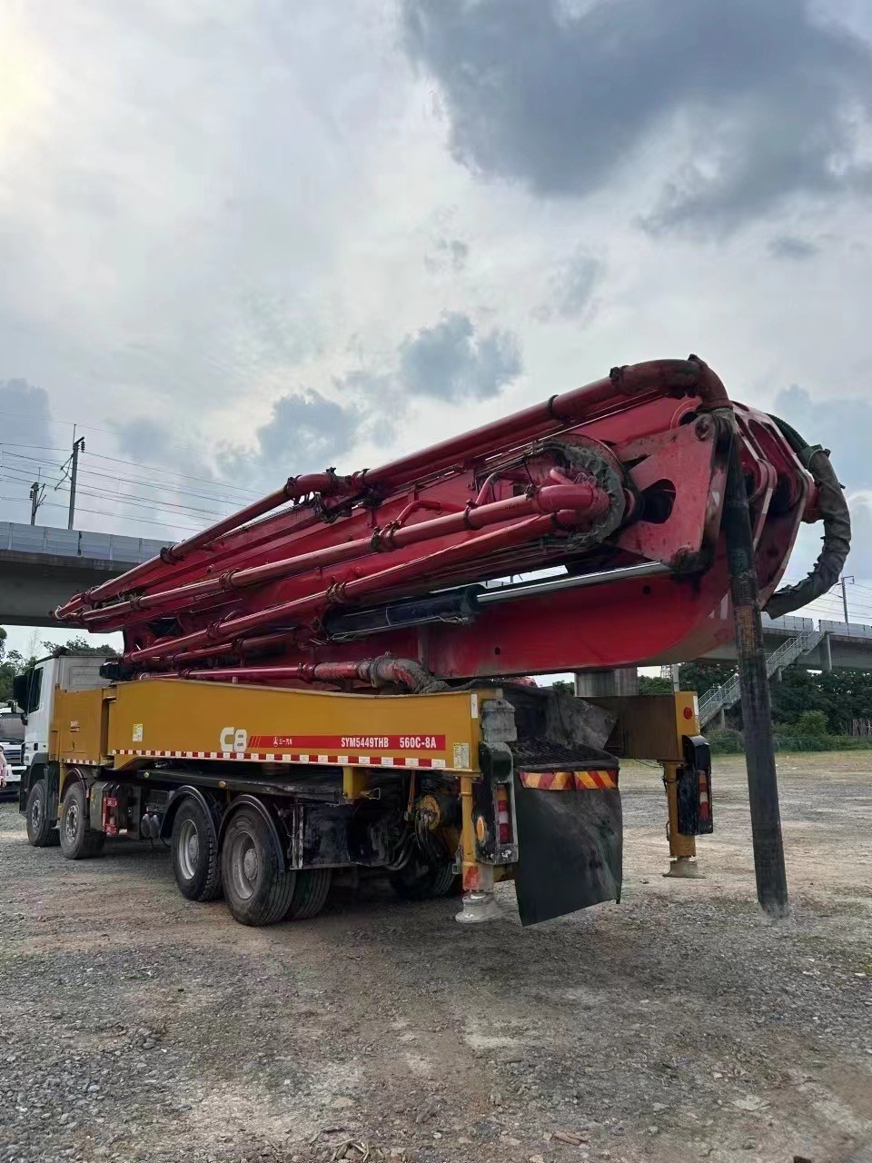 2019 Sany Benz Chassis 56m 325kw 1600rpm Sany Zoomlion Concrete Pump Truck With Good Condition