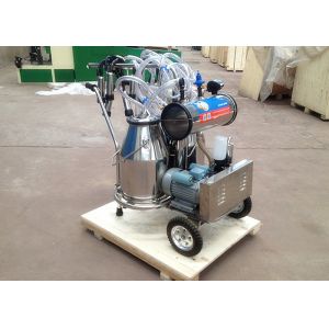 China Two Buckets Mobile Milking Machine , Vacuum Pump Dairy Milking Equipment on sale