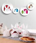 Happy Easter Disposable Plastic Candy Cello Bag Clear Packaging Easter Bunny