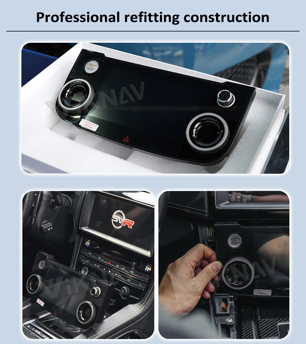 AC Panel for Jaguar XE XF (2015-2020) 10inch LCD Climate Control Screen with Conditioning Temperature Control Knobs