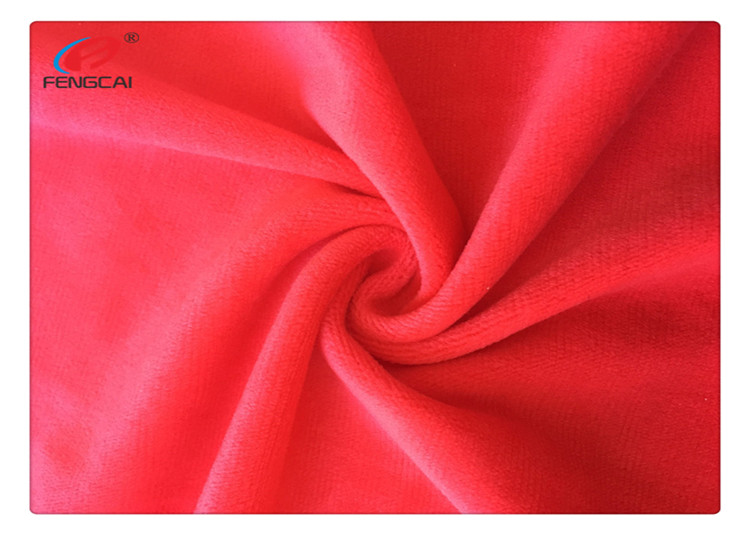 Brushed Velboa Polyester Plush Fabric For Toys Blanket Solid Color