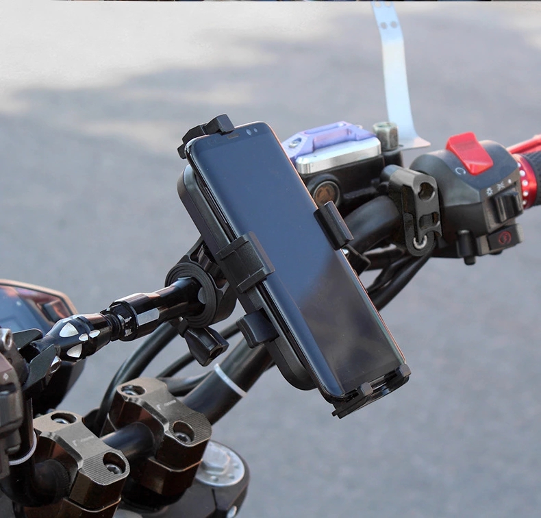 ABS 5V 2.1A Dual Usb Port Motorcycle Phone Holder For Iphone 11