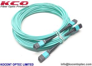 China 12fo 24fo MM OM3 OM4 50/125 MPO MTP Optical Fibre Patch Cable factory