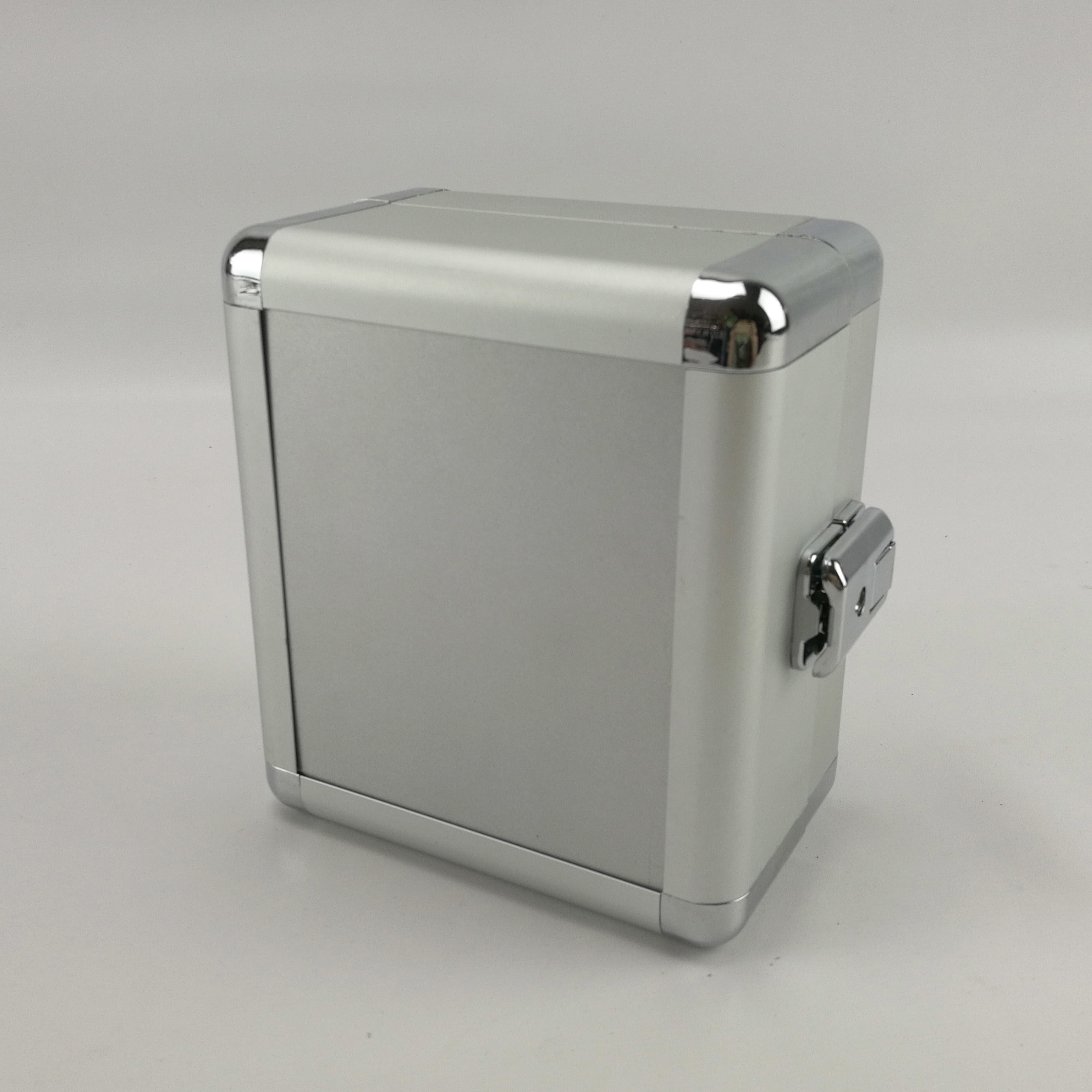 Middle Aluminium Storage Box 90 Degree Open Small Aluminum Empty Case
