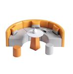 Office Furniture Simple Modern Rest Area Reception Sofa and S-Shaped Coffee
